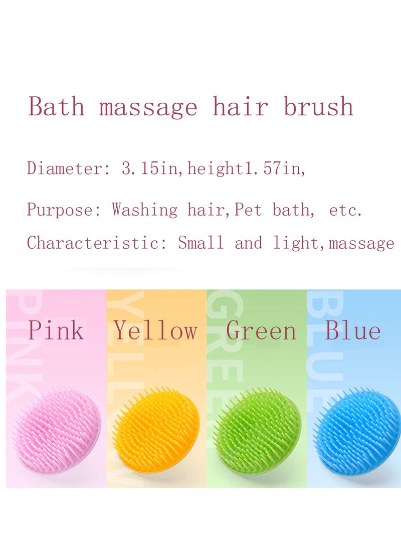 Aroveea Hair Scalp Brush Dandruff Cleaning Brush Shower Scalp Shampoo Brush Scalp Massager Pack of 4(Blue and Pink) - Image 2